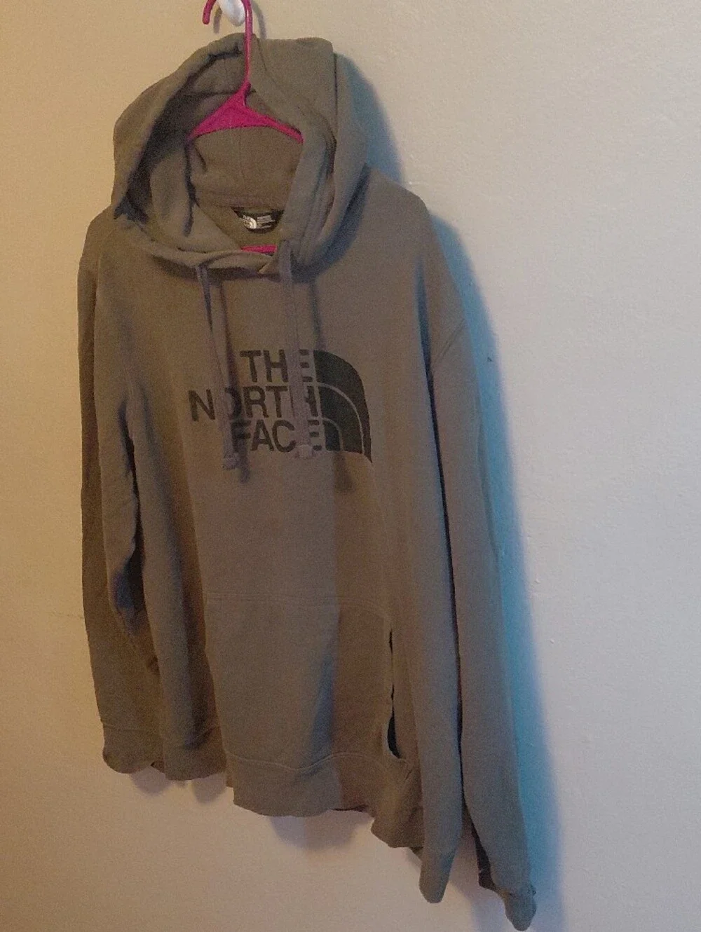 The North Face Men's Olive Green Logo Hooded Sweatshirt